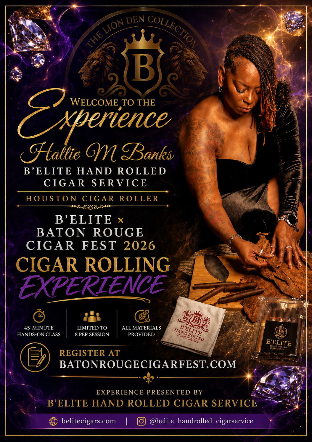 B'Elite Cigar Rolling Experience at Baton Rouge Cigar Fest 2026
